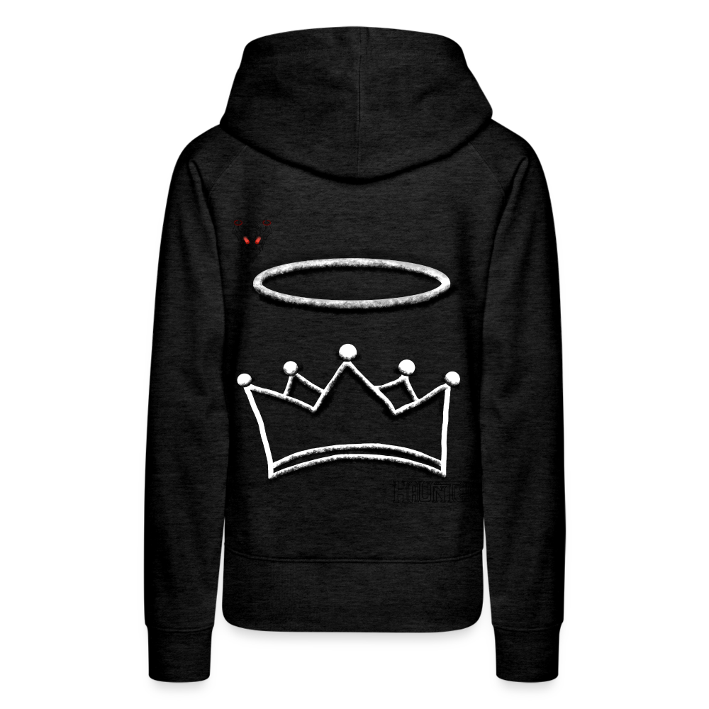 Woman Hoodie Crown and Ring Dark - Anthrazit