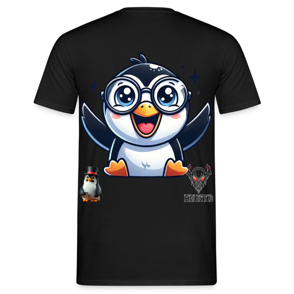 Men T-Shirt KasPenguin Happy - Schwarz