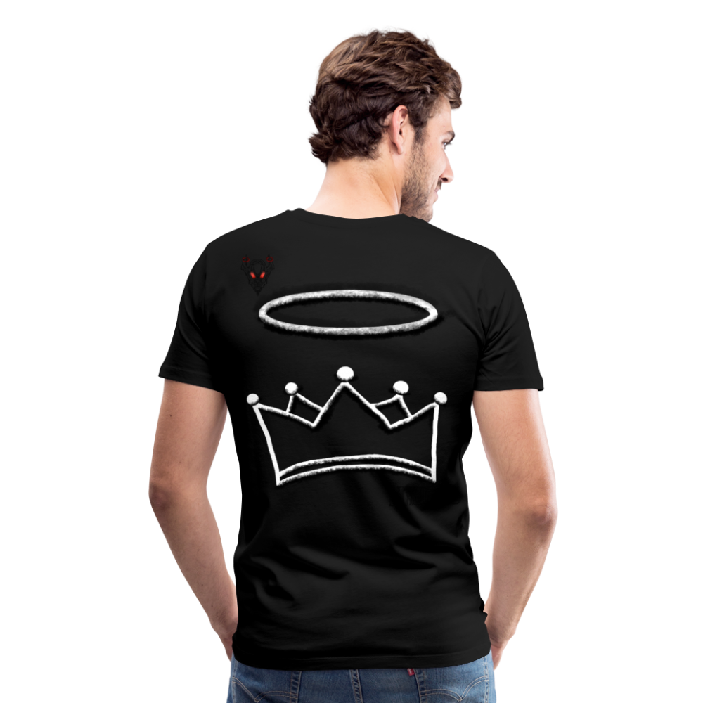 Man T-Shirt Crown and Ring Dark - Schwarz