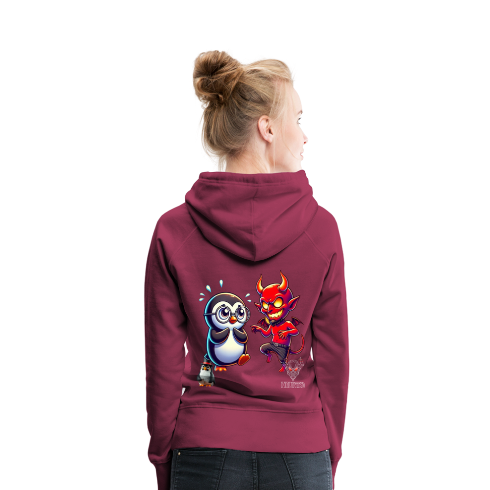 Women Hoodie Dancing with Devil - Bordeaux