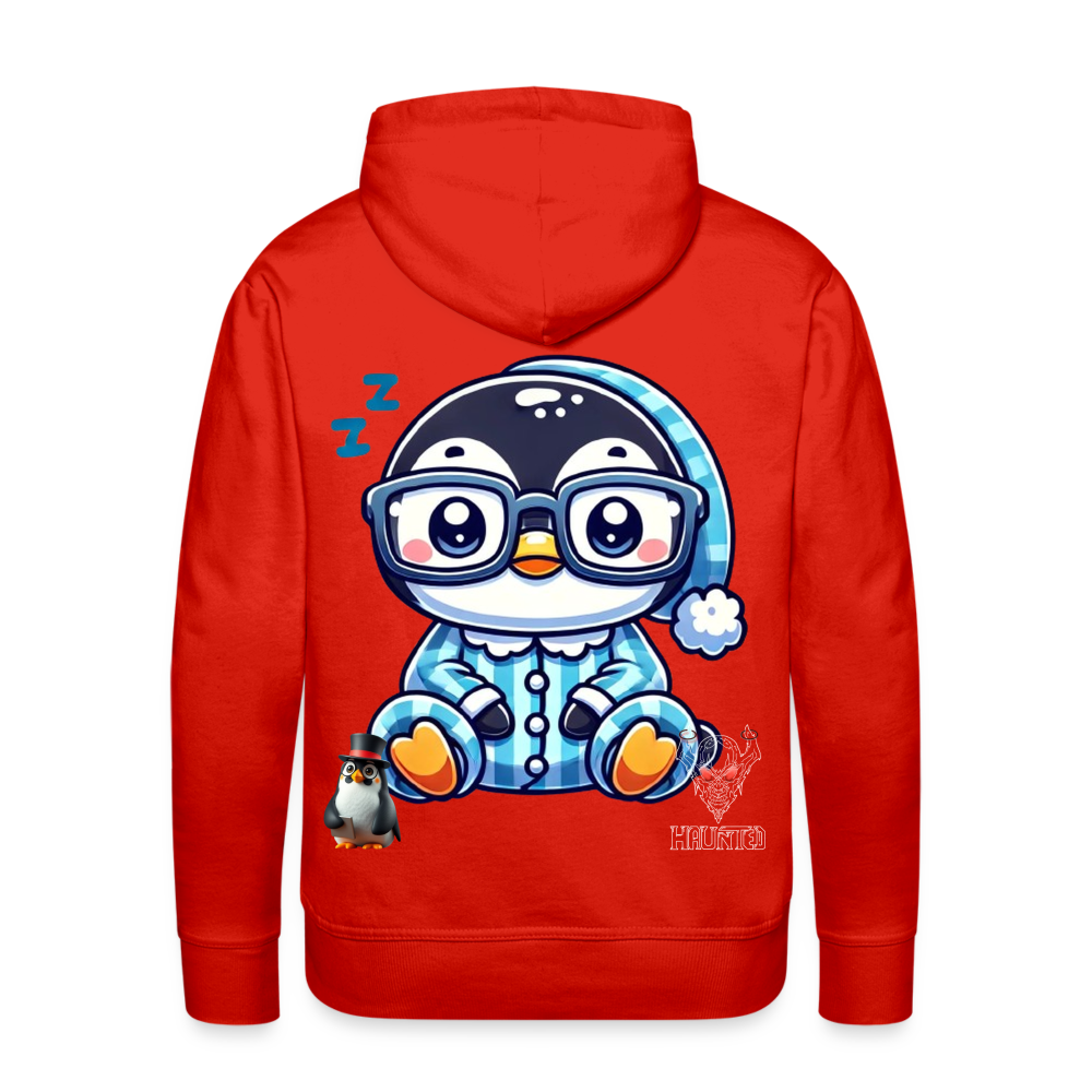 Men Hoodie KasPenguin in Pyjama - Rot