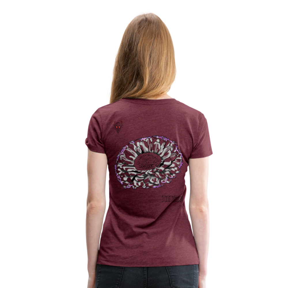 Woman T-Shirt Calendula Fade - Bordeauxrot meliert