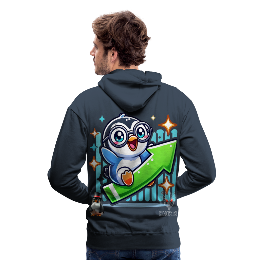 Men Hoodie KasPenguin Riding the Trend - Navy