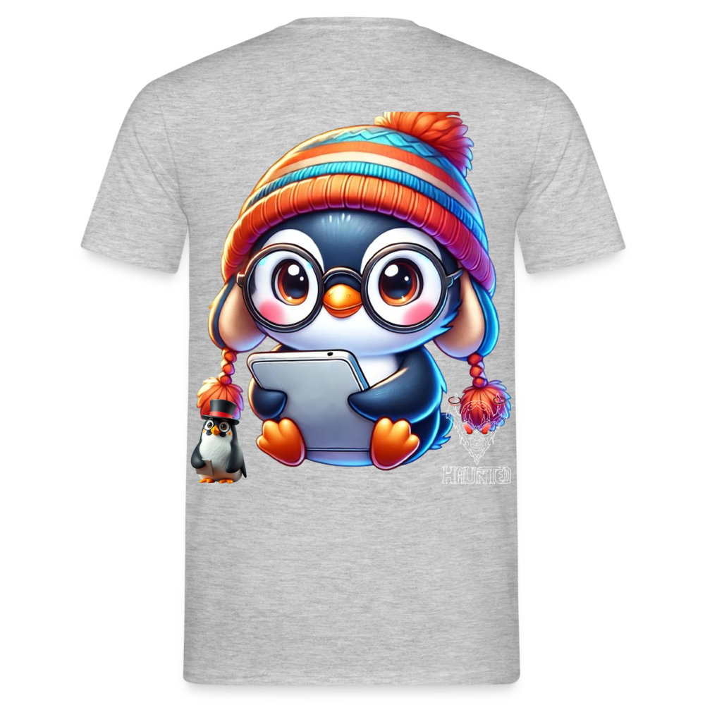 Men T-Shirt KasPenguin with Pad - Grau meliert