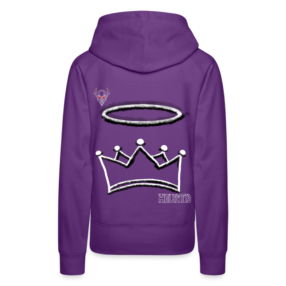 Woman Hoodie Crown and Ring Light - Purple