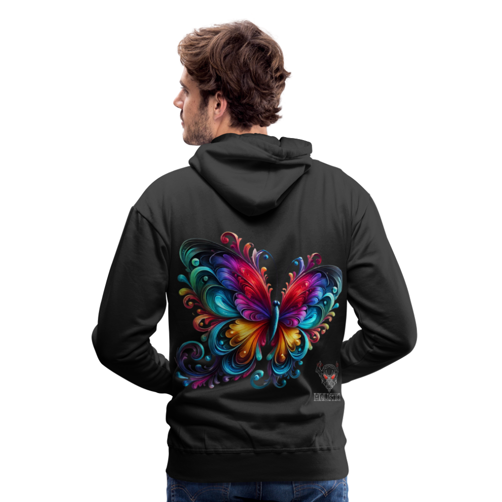 Men Hoodie Radiant Butterfly Art - Schwarz