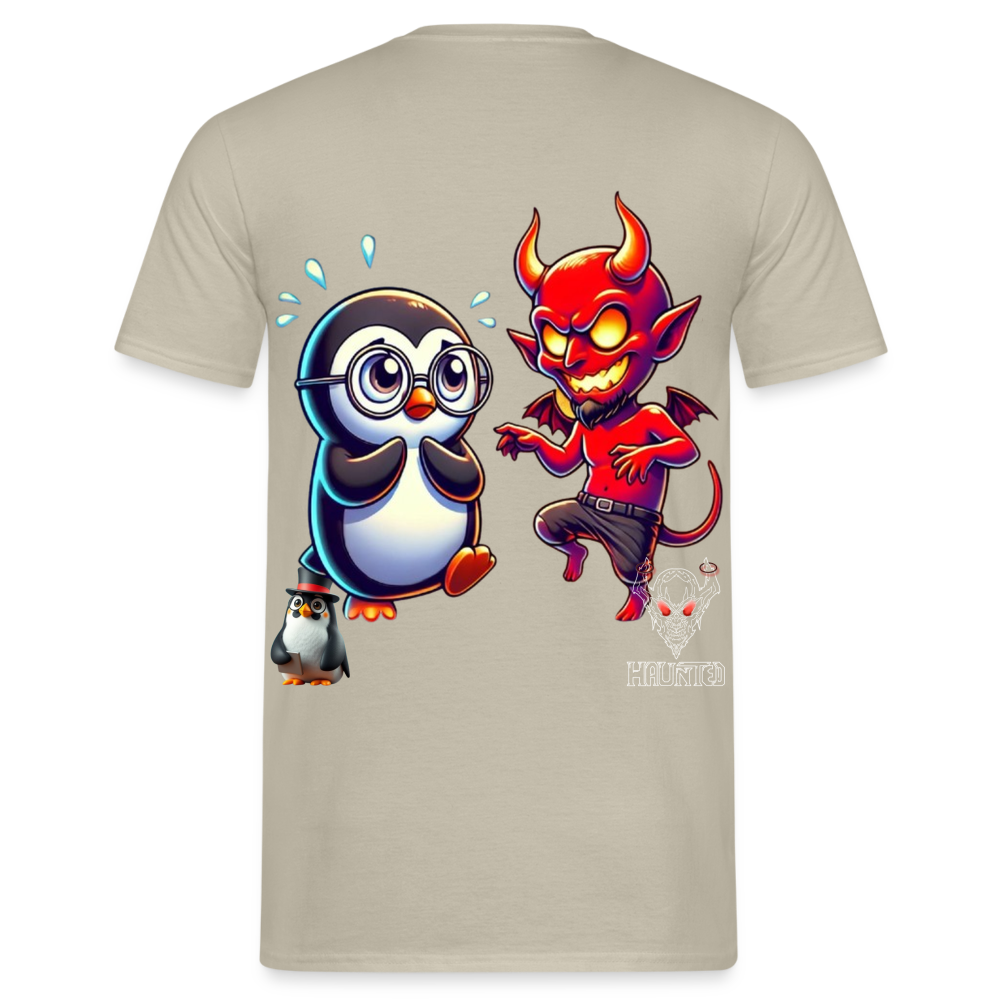 Men T-Shirt Dancing with Devil - Sandbeige