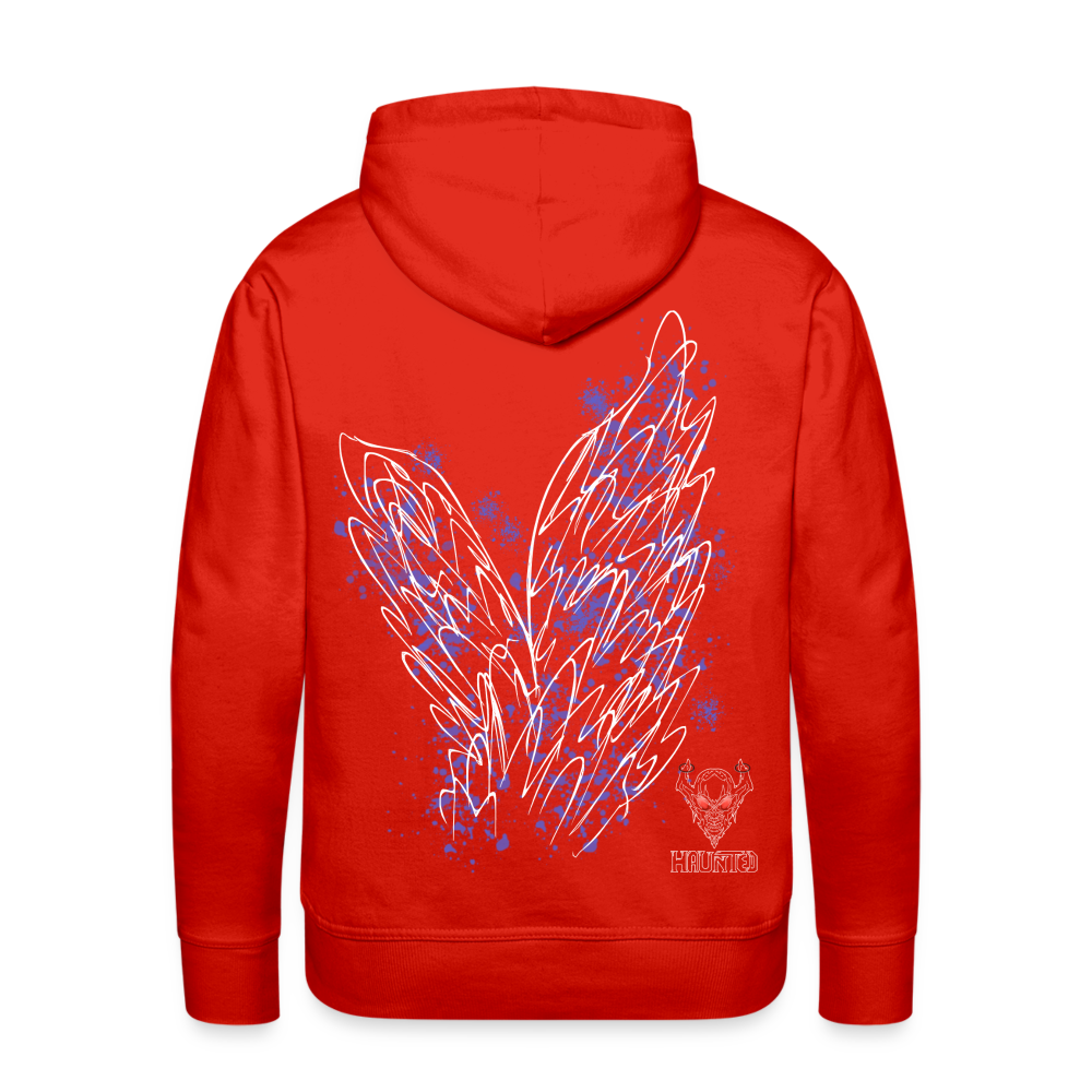 Men Hoodie Light Blue Wings - Rot