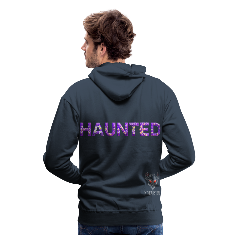 Men Hoodie Lavender Bloom Essence - Navy