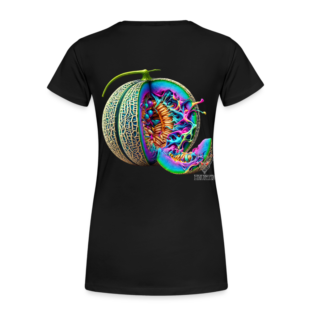 Woman T-Shirt Neon Melon Art - Schwarz