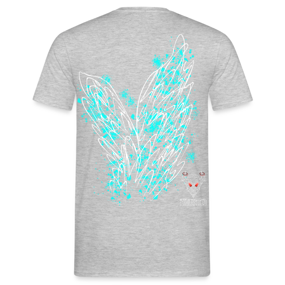Men T-Shirt Aqua Wings - Grau meliert