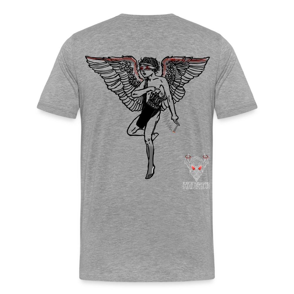 Men T-Shirt Angel bloody - Grau meliert