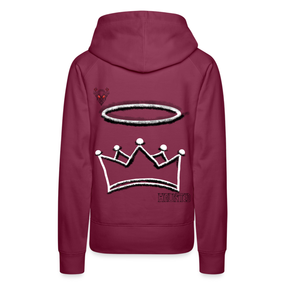 Woman Hoodie Crown and Ring Dark - Bordeaux