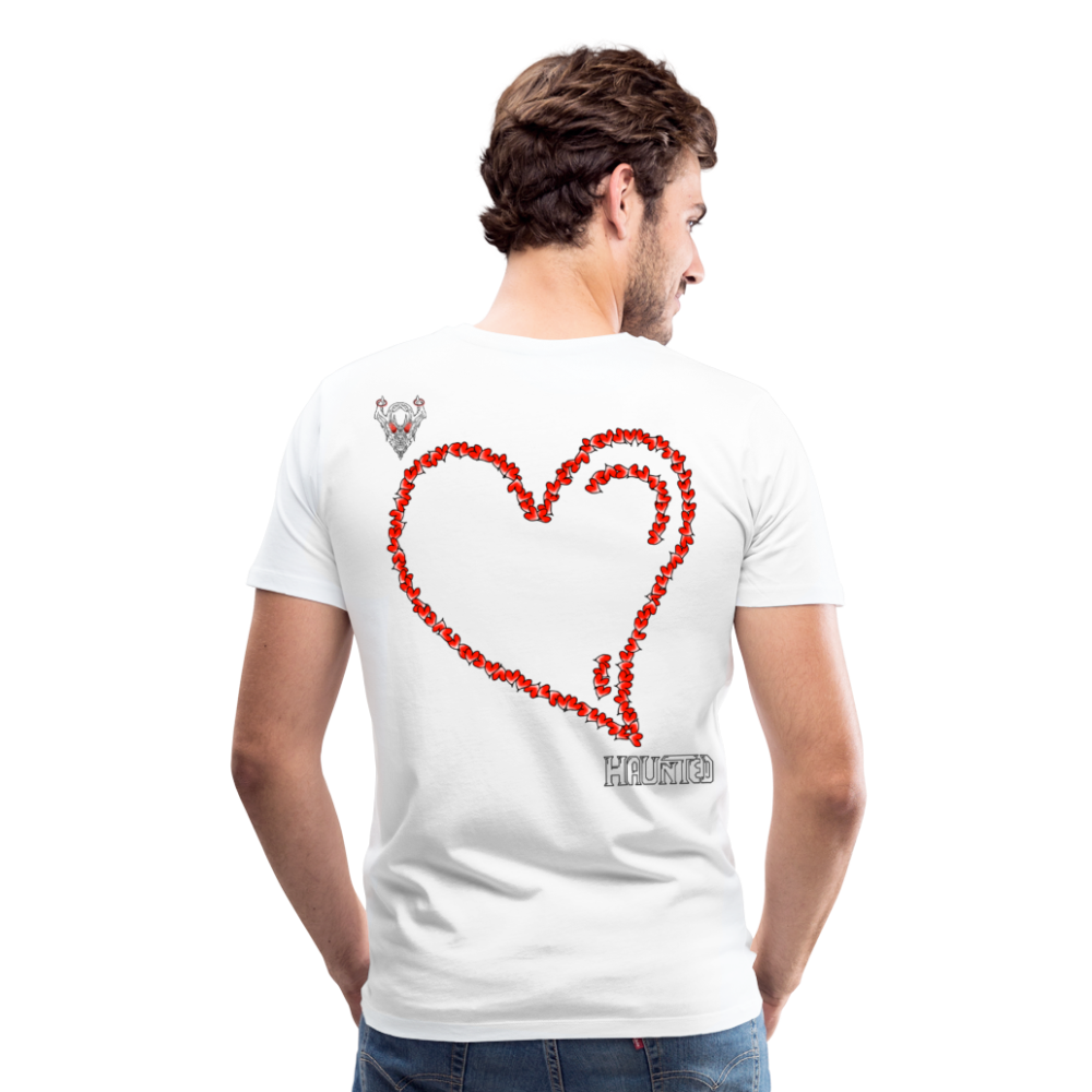 Man T-Shirt Hearts Dark - Weiß