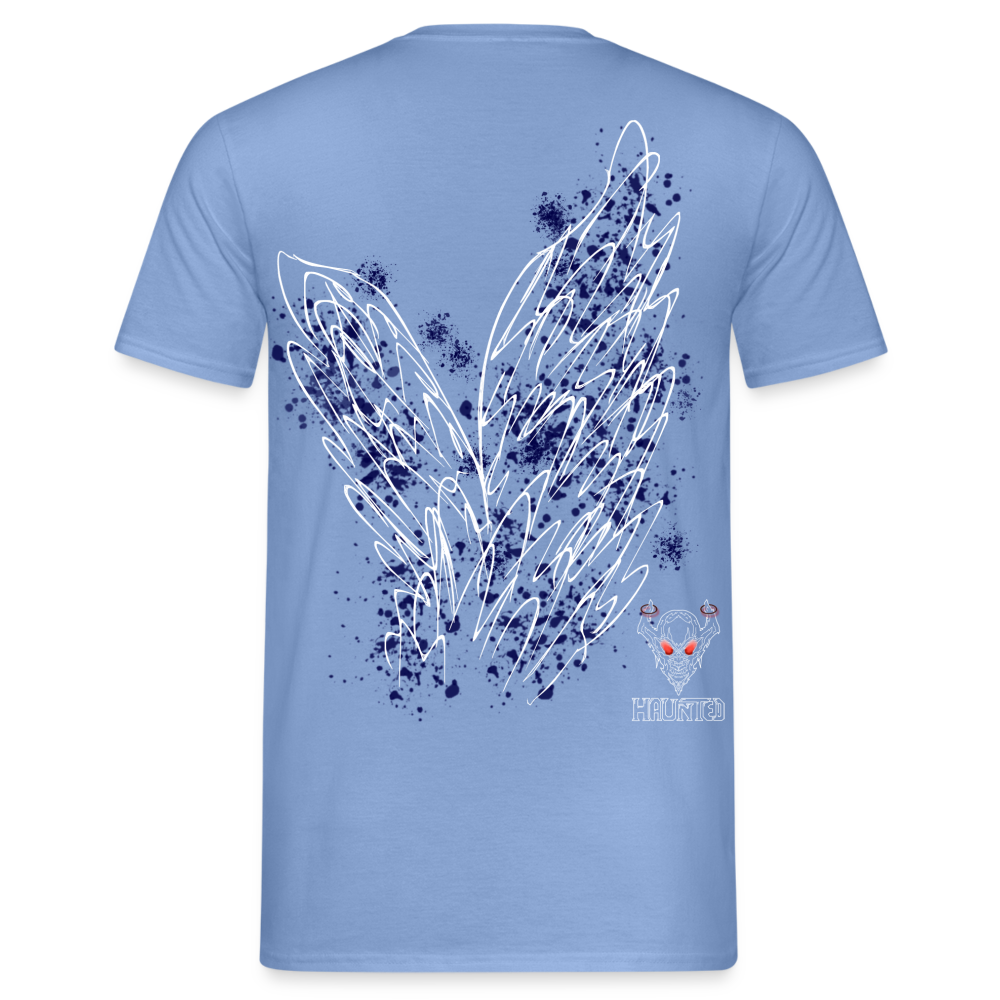 Men T-Shirt Dark Blue Wings - carolina blue