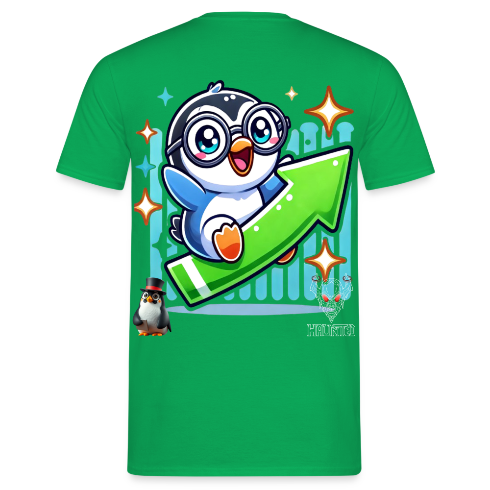 Men T-Shirt KasPenguin Riding the Trend - Kelly Green