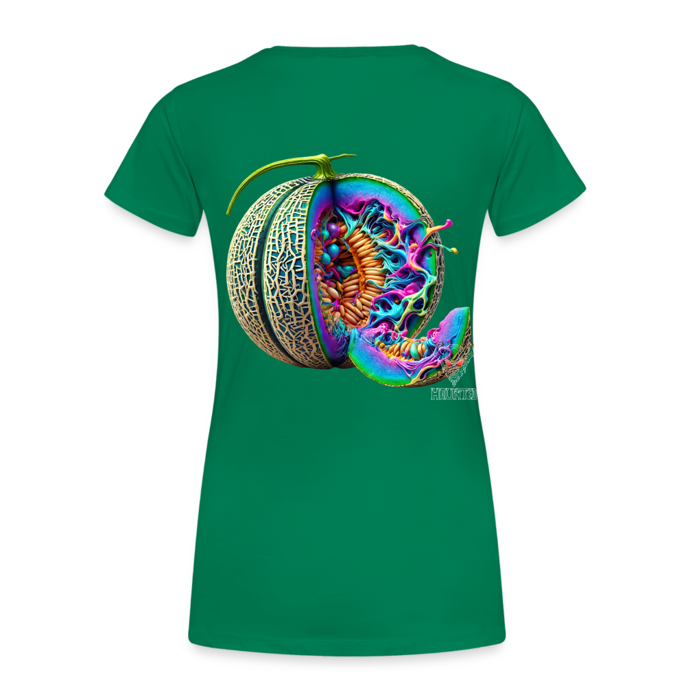 Woman T-Shirt Neon Melon Art - Kelly Green
