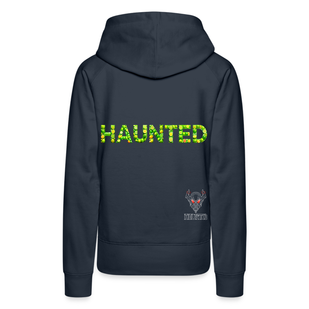 Women Hoodie Citrus Burst Splash - Navy