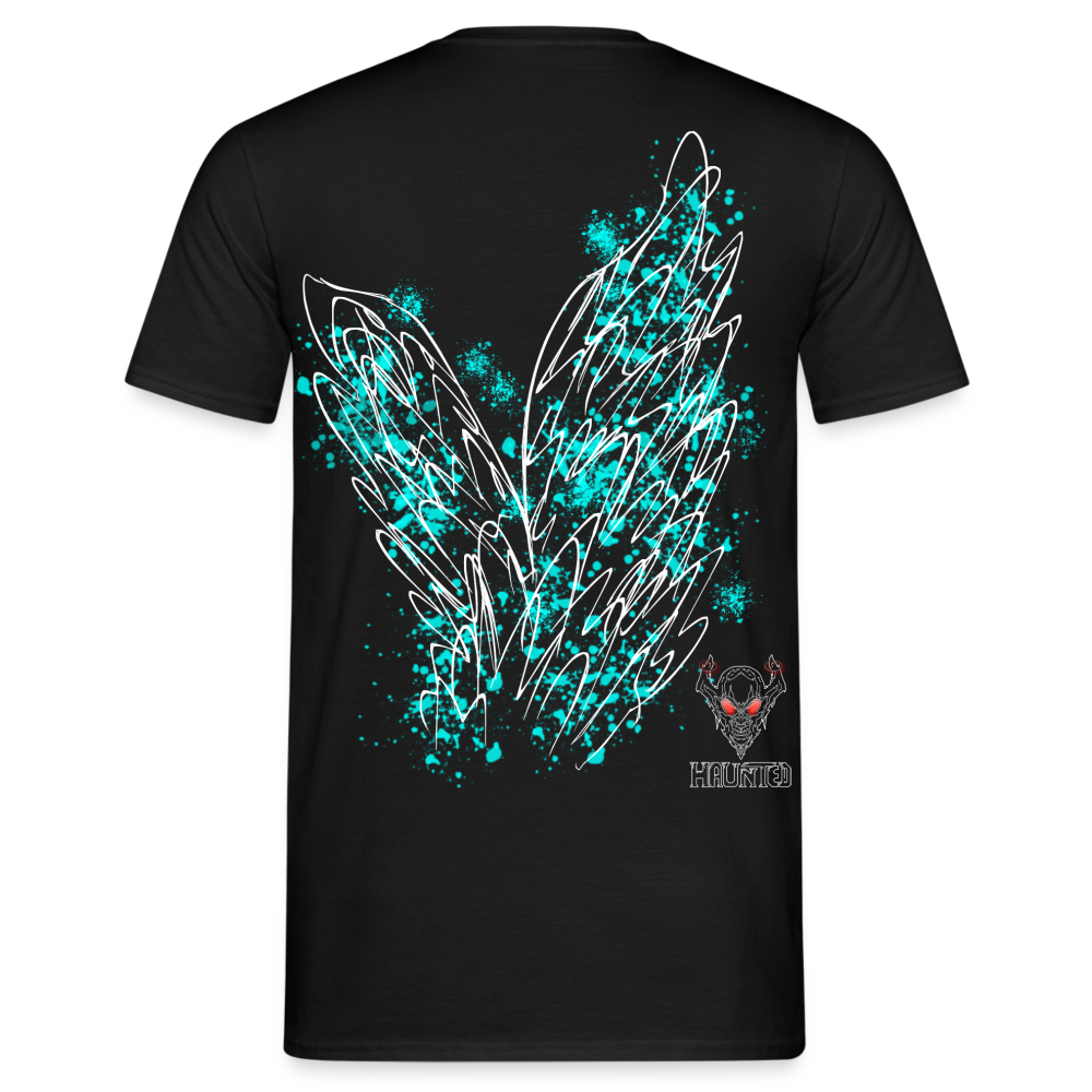 Men T-Shirt Aqua Wings - Schwarz