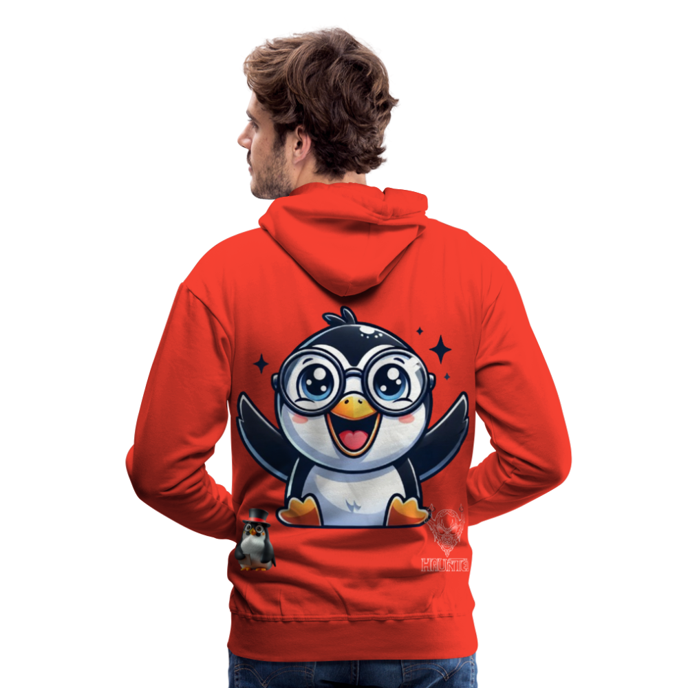 Men Hoodie KasPenguin Happy - Rot