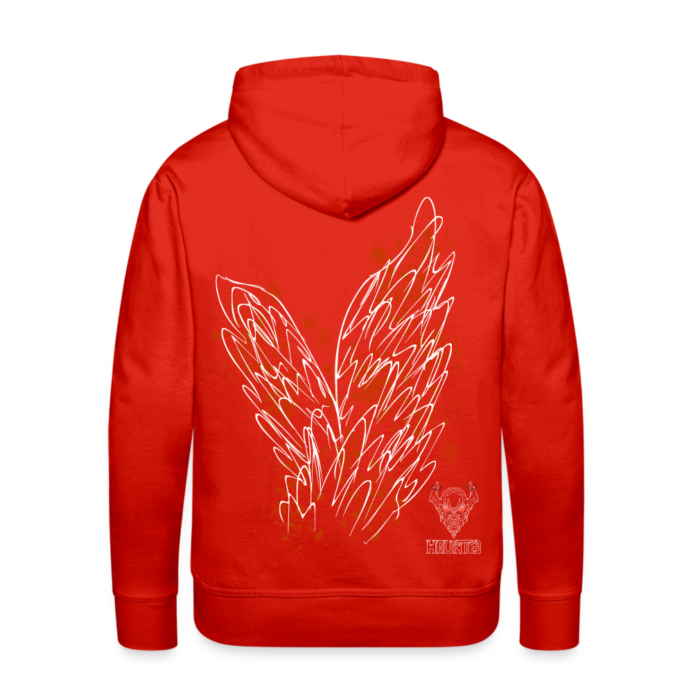 Men Hoodie Orange Wings - Rot