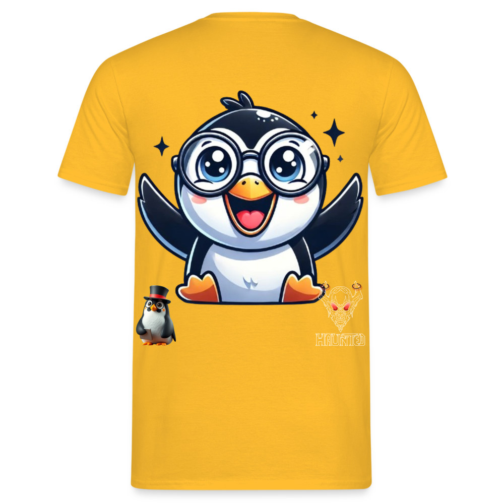 Men T-Shirt KasPenguin Happy - Gelb