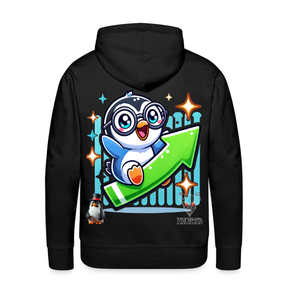 Men Hoodie KasPenguin Riding the Trend - Schwarz