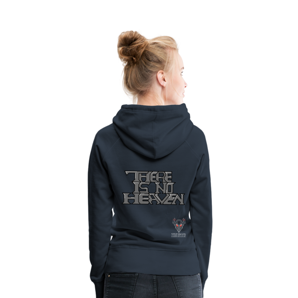 Woman Hoodie There Is No Heaven Text - Navy