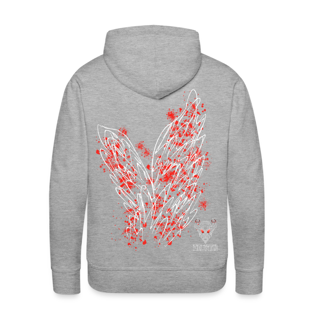 Men Hoodie Red Wings - Grau meliert