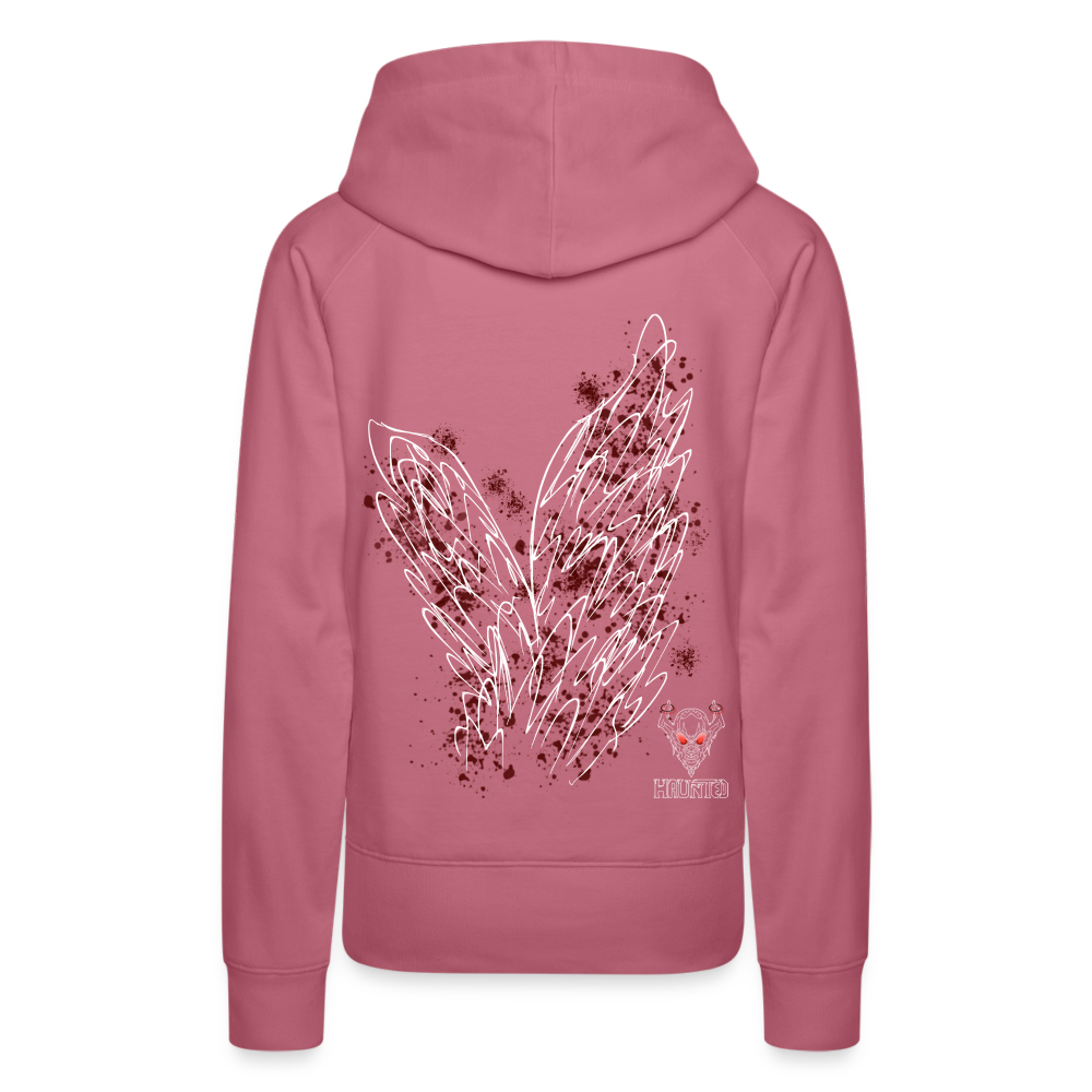 Women Hoodie Dark Red Wings - Malve