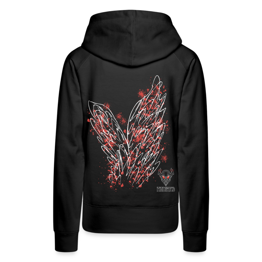 Women Hoodie Light Red Wings - Schwarz