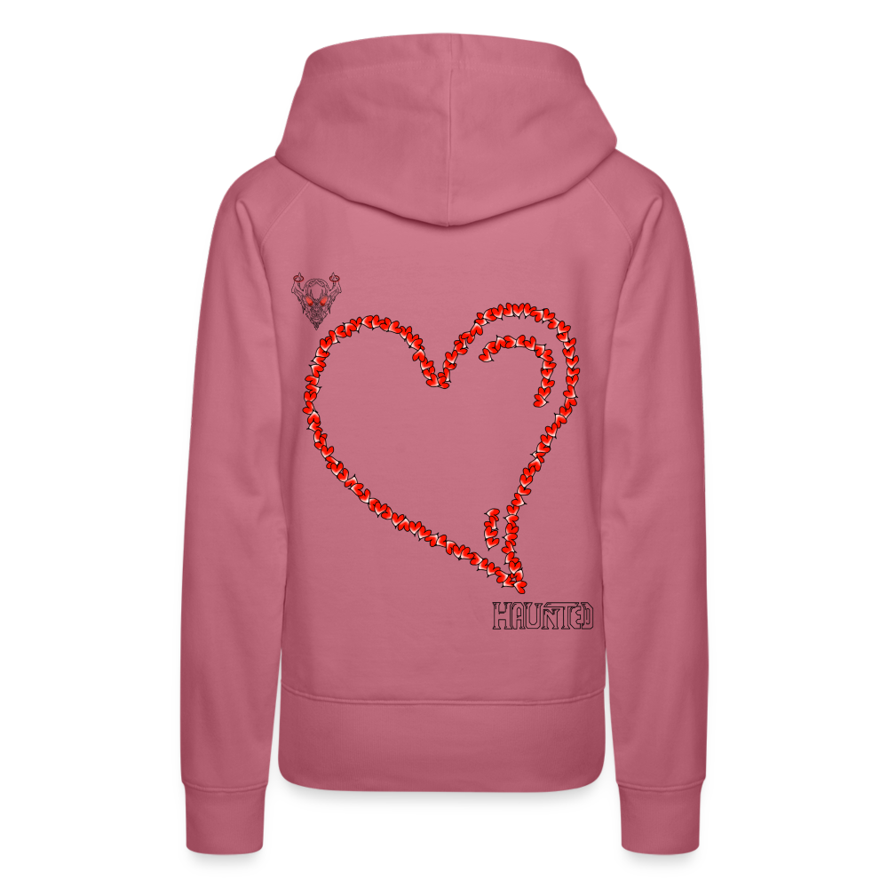 Woman Hoodie Hearts Dark - Malve