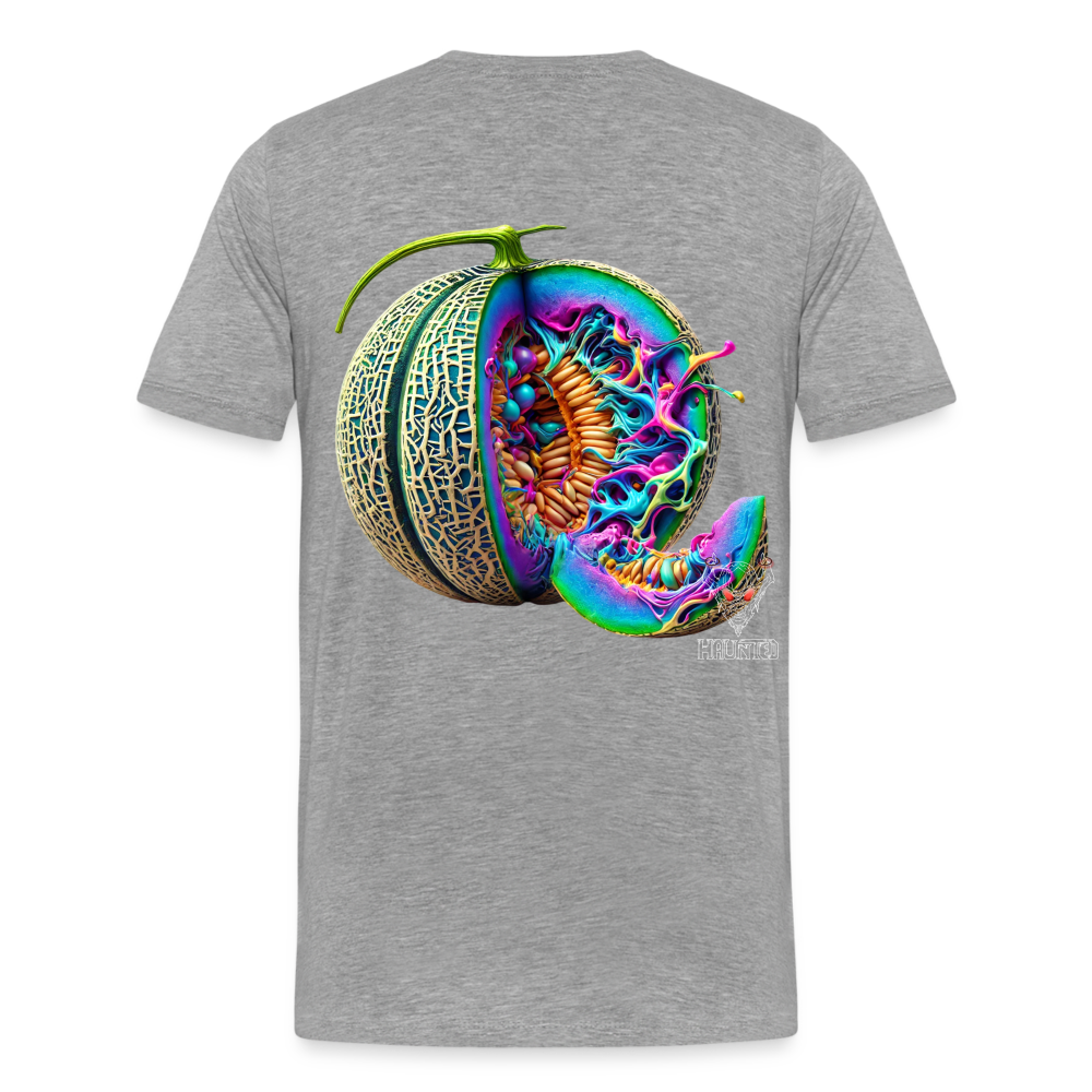 Men T-Shirt Neon Melon Art - Grau meliert