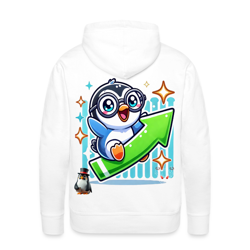 Men Hoodie KasPenguin Riding the Trend - Weiß