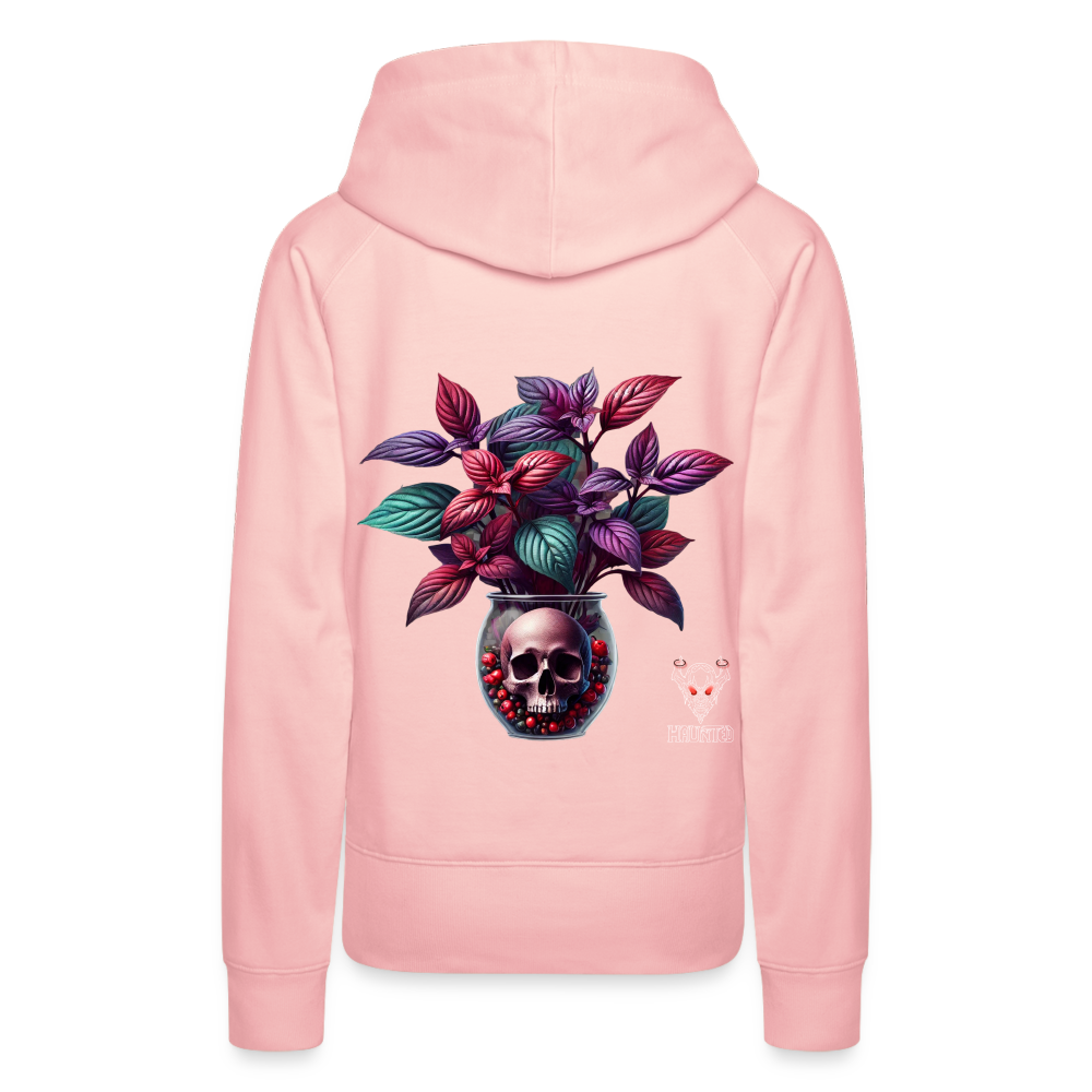 Woman Hoodie Skull Bloom Vase - Kristallrosa