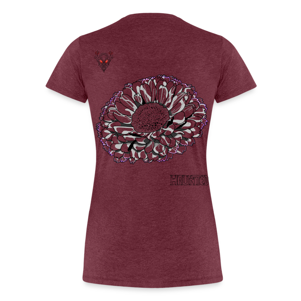 Woman T-Shirt Calendula - Bordeauxrot meliert