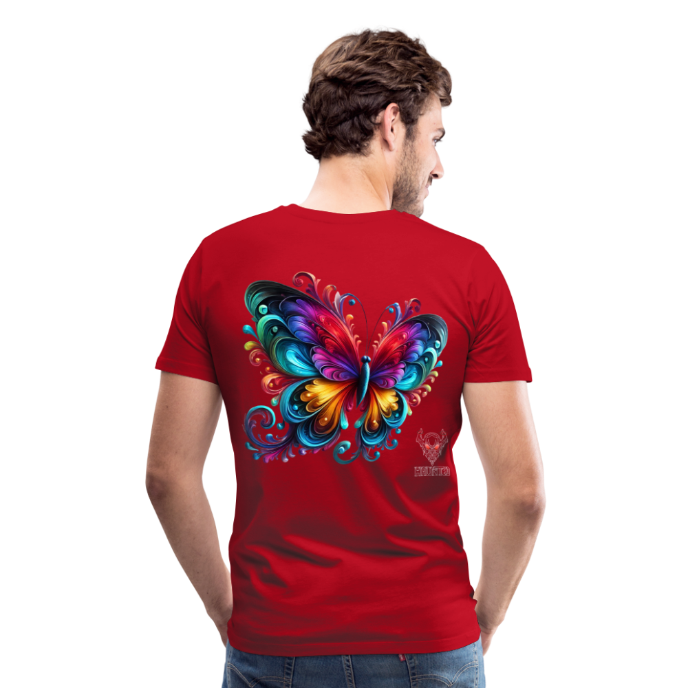 Men T-Shirt Radiant Butterfly Art - Rot
