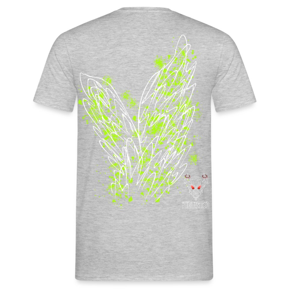 Men T-Shirt Poison Green Wings - Grau meliert