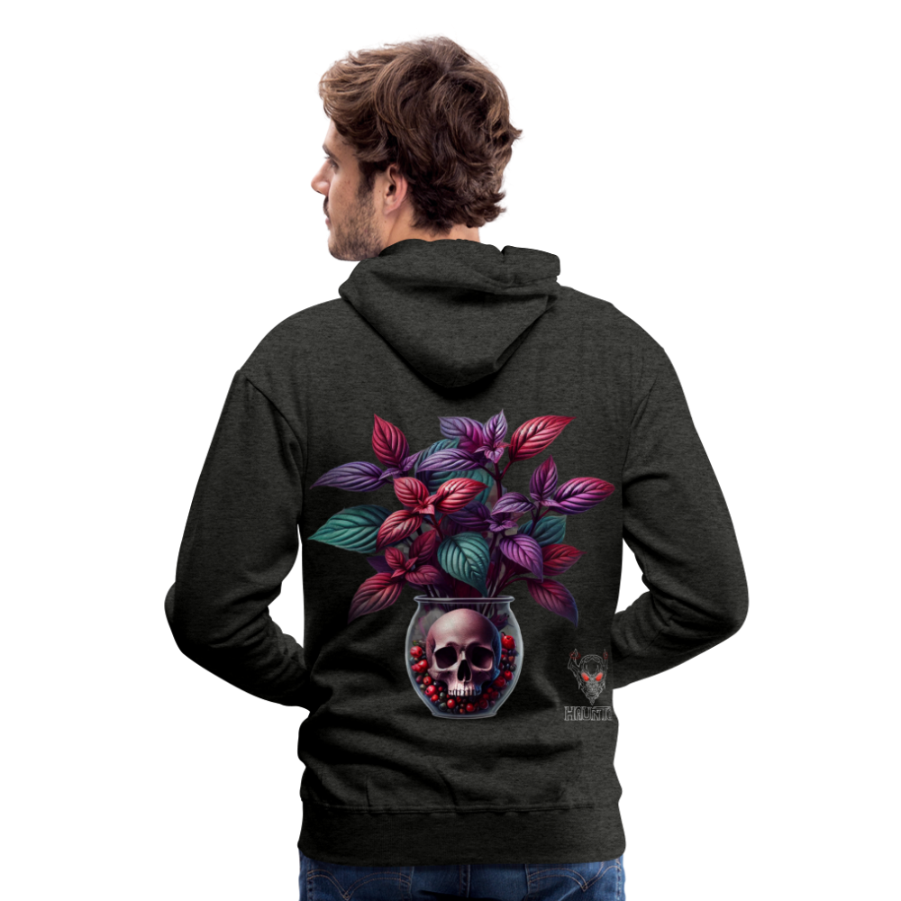 Men Hoodie Skull Bloom Vase - Anthrazit