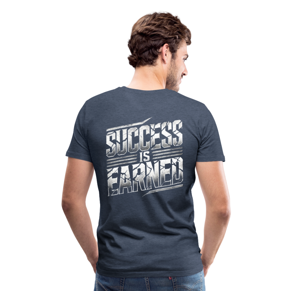 Men T-Shirt Success Is Earned - Blau meliert