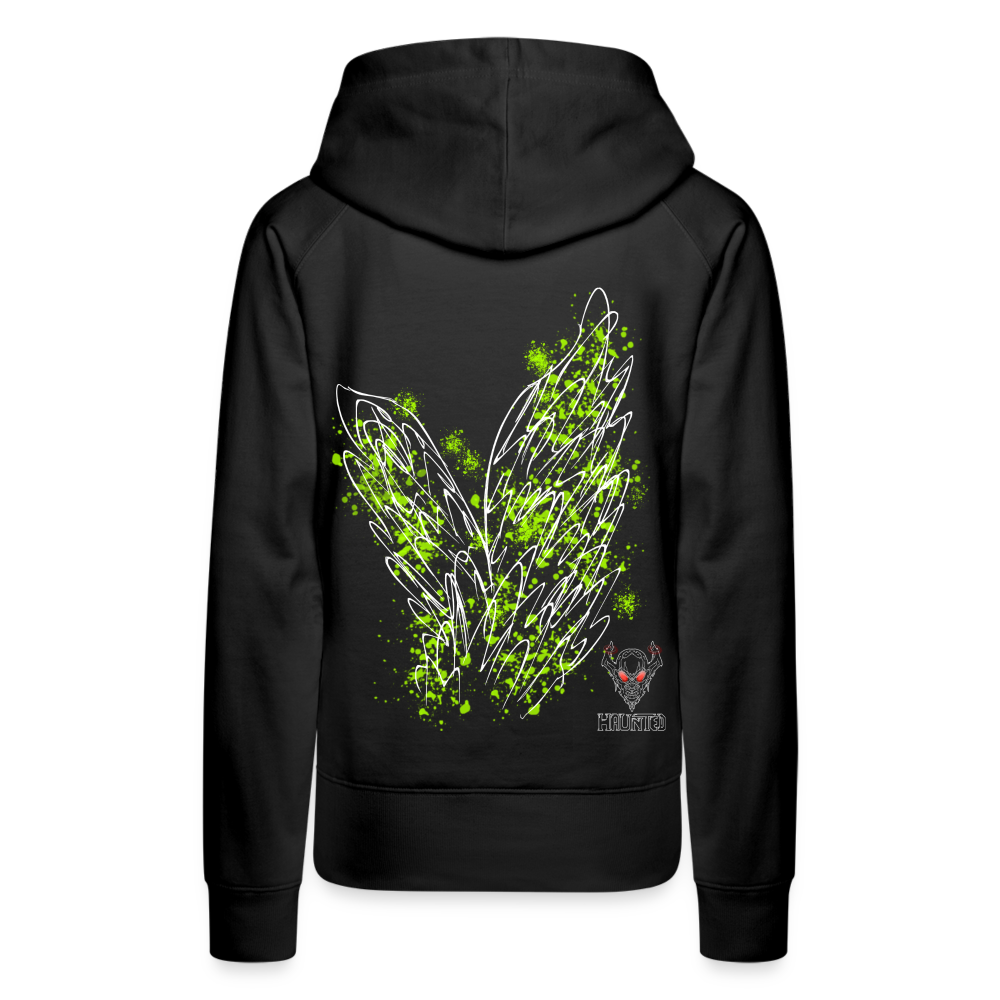 Women Hoodie Poison Green Wings - Schwarz