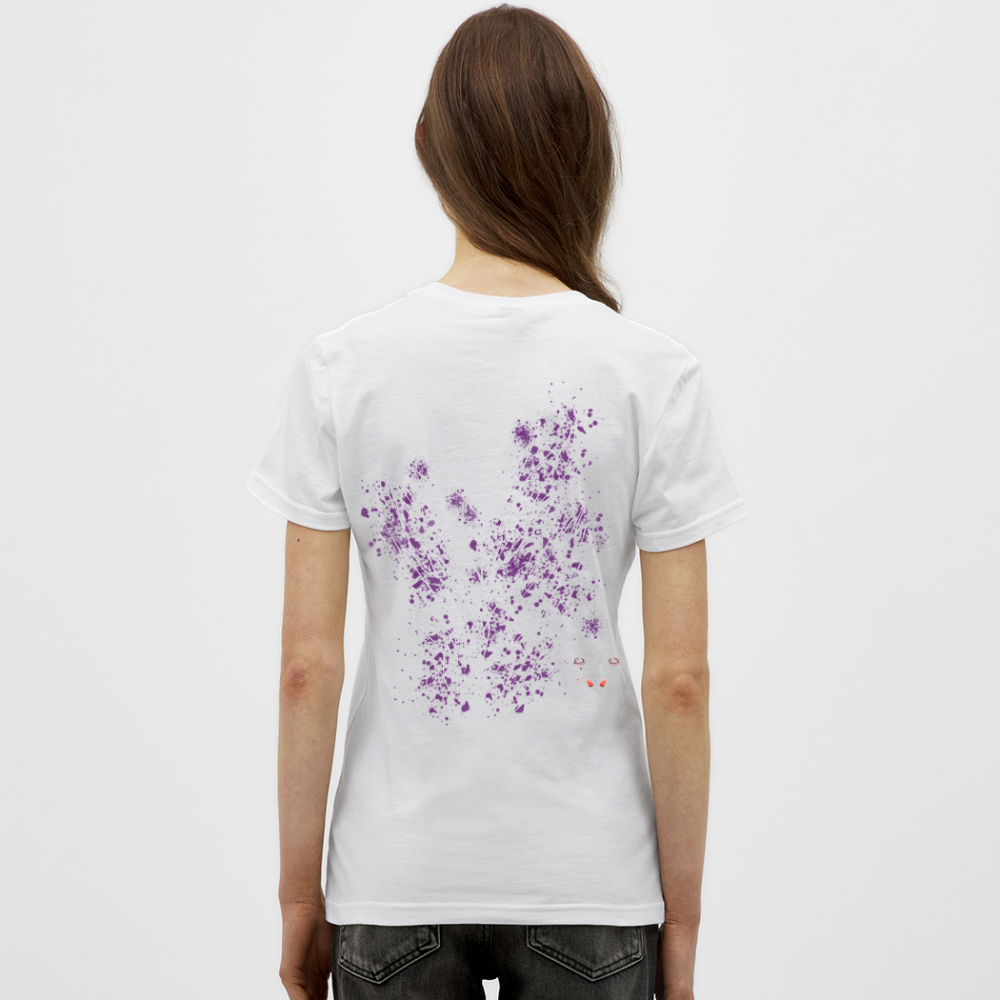 Women T-Shirt Purple Wings - Weiß