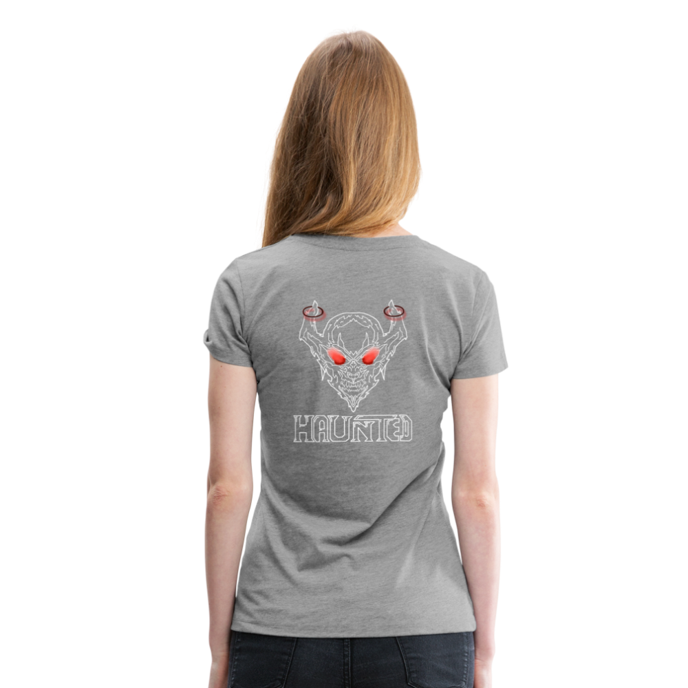 Women T-Shirt Deamon White - Grau meliert
