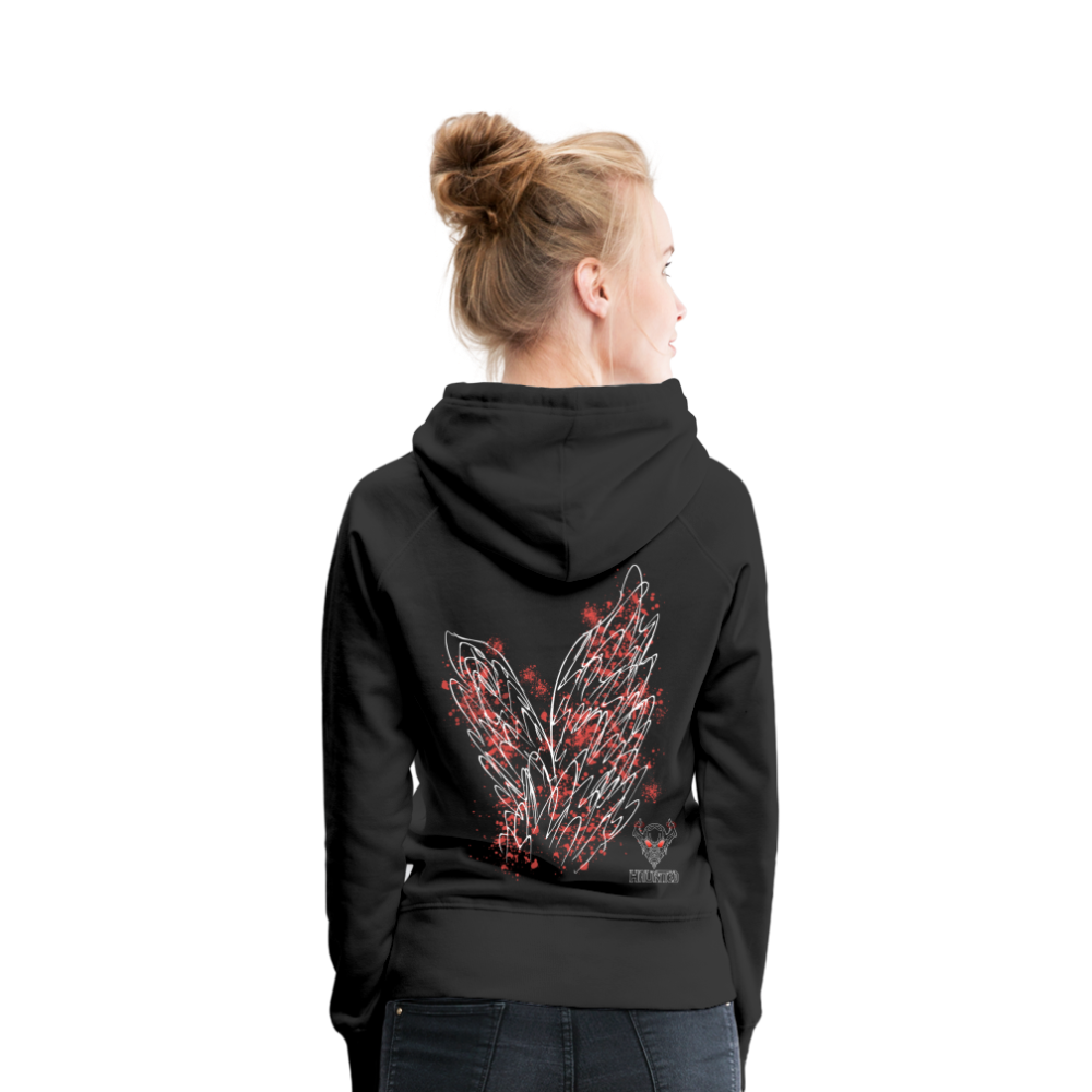 Women Hoodie Light Red Wings - Schwarz