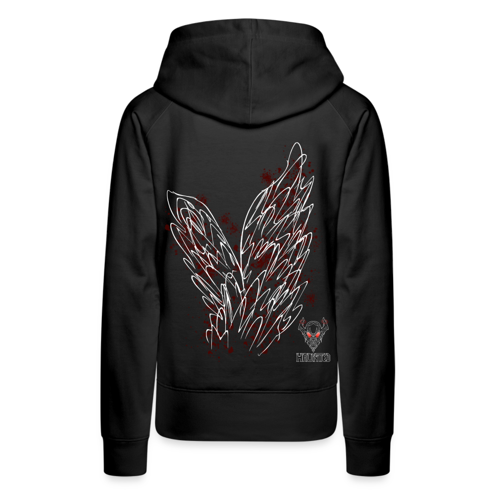 Women Hoodie Dark Red Wings - Schwarz