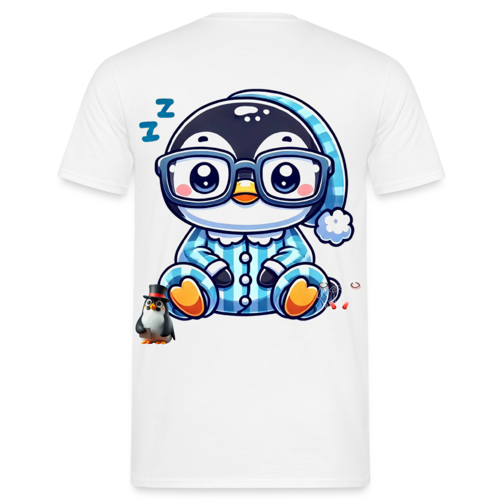 Men T-Shirt KasPenguin in Pyjama - Weiß