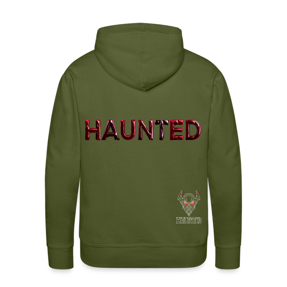 Men Hoodie Crimson Velvet Glow - Olivgrün