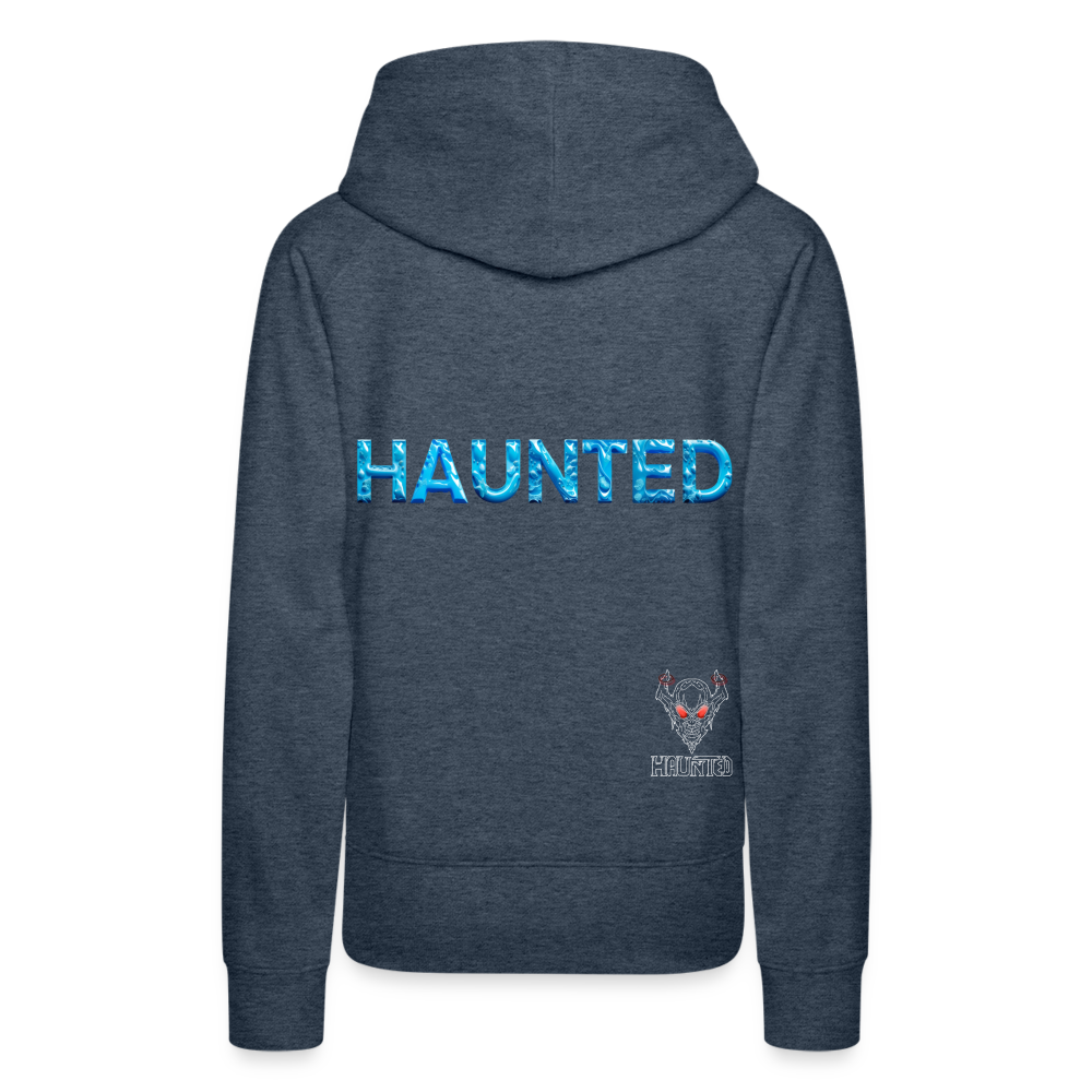 Women Hoodie Aqua Spirit Flow - Jeansblau