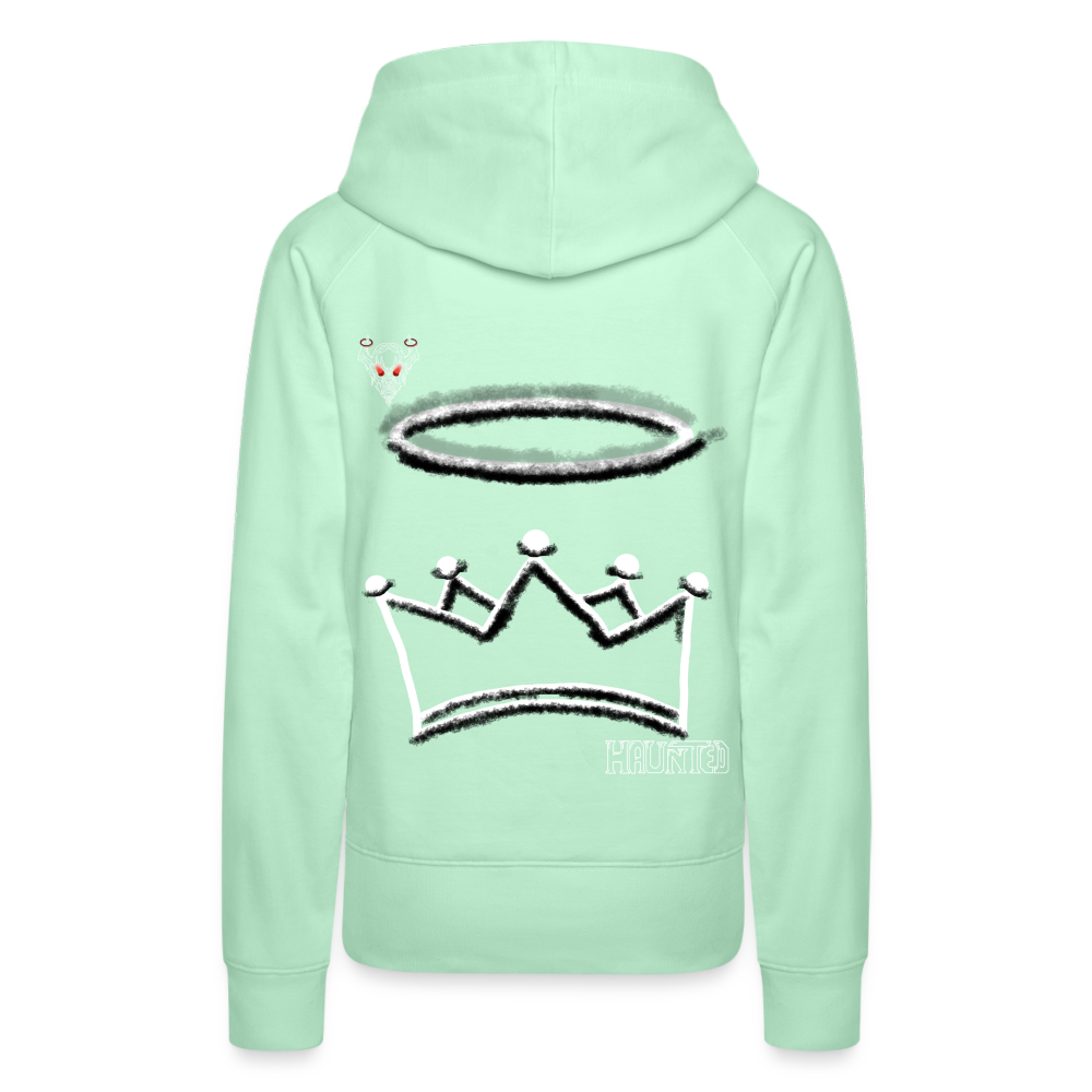 Woman Hoodie Crown and Ring Light - helles Mintgrün