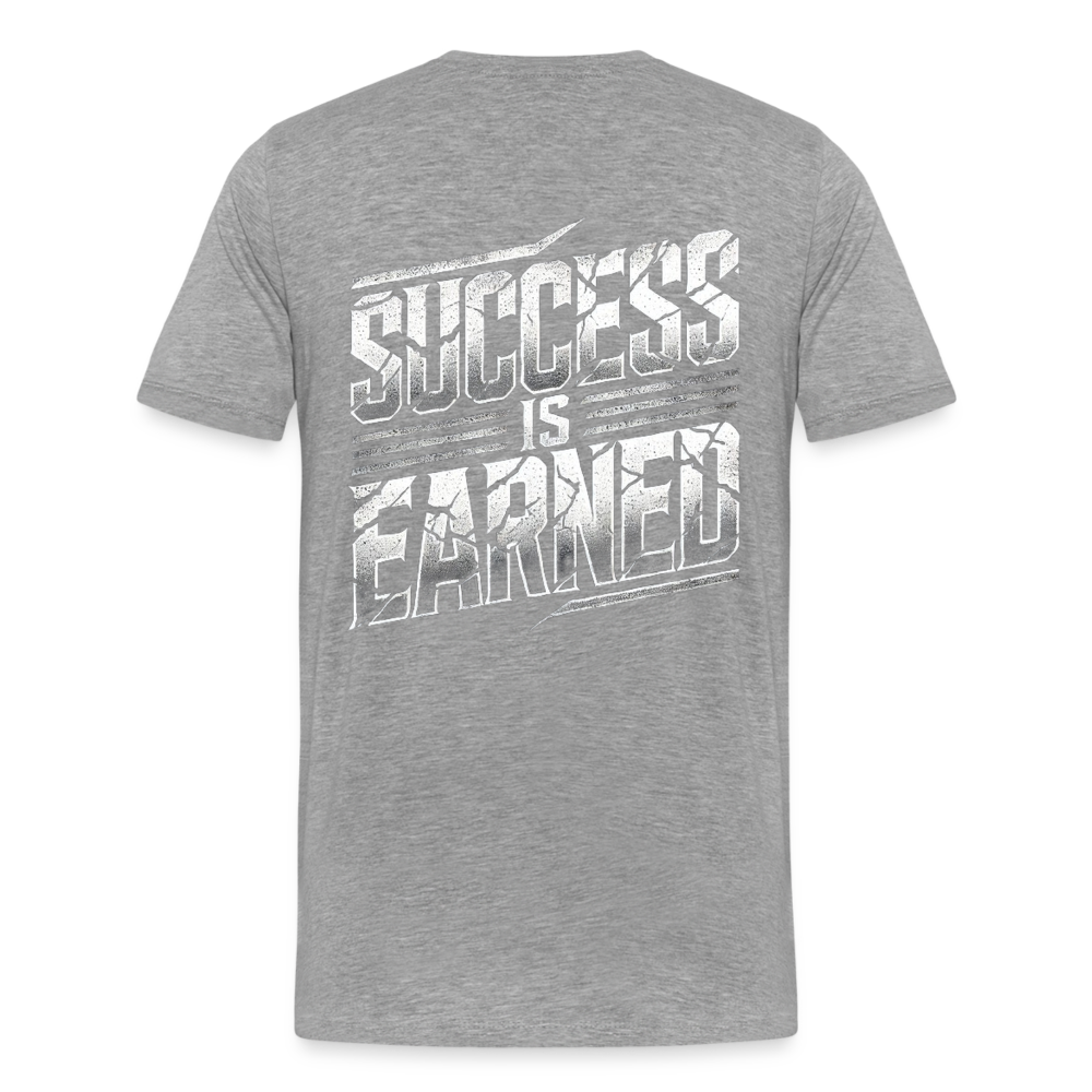 Men T-Shirt Success Is Earned - Grau meliert